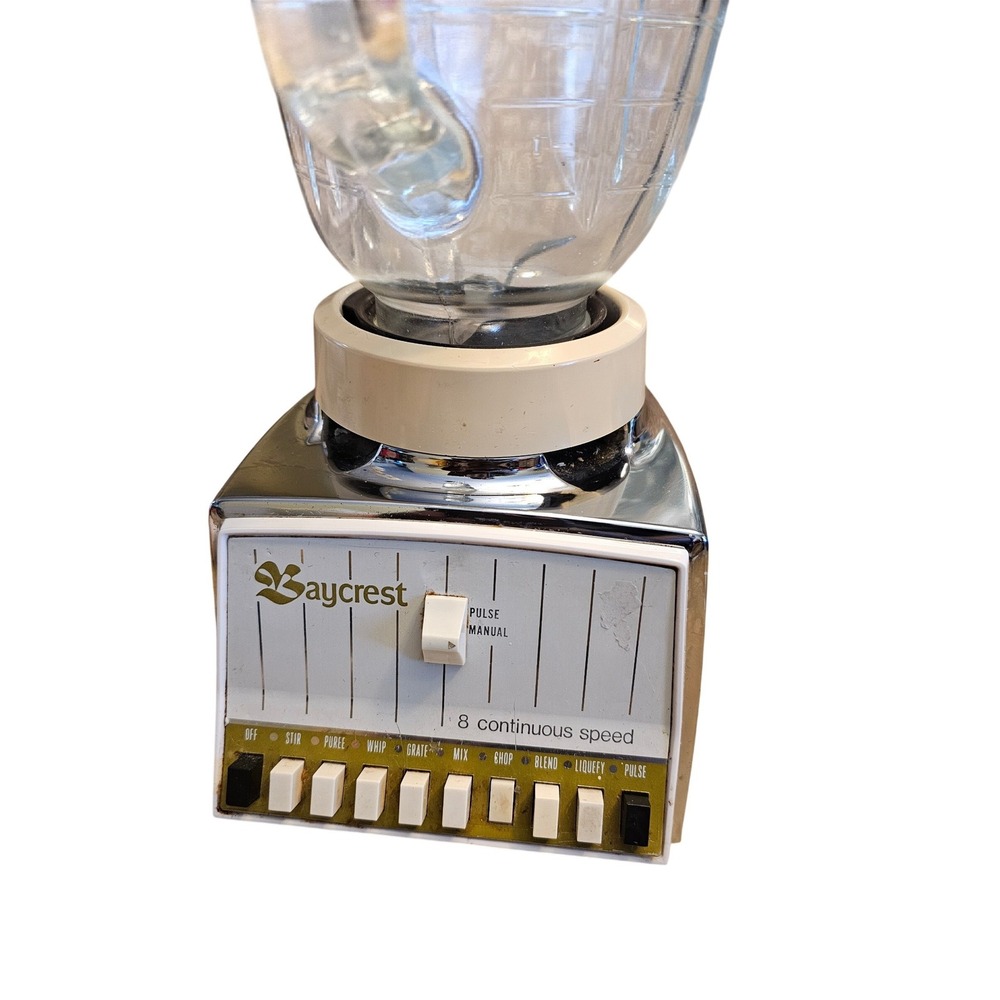 Vintage Baycrest 8 Speed Blender Chrome Glass Pitcher Model 541 Made in‎ Canada - Picture 10 of 11